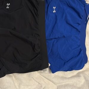 Under Armour Dual Pack Black and Blue Shorts
